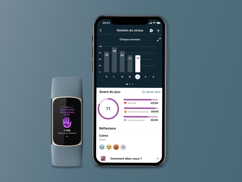 gestion du stress fitbit